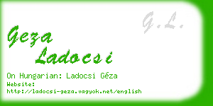 geza ladocsi business card